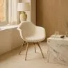 Stuhl mit Armlehnen - Gepolstert Bouclé - Skandinavisch - Esszimmer, Büro oder Warteraum - Nordika image 7