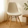 Esszimmerstuhl skandinavisch gepolstert in Bouclé – Esszimmer oder Schreibtisch - Skögur image 7