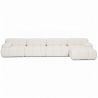 Modulares Sofa Chaiselongue Gepolstert in Bouclé-Stoff - 4/5 Sitze - Bianca image 7