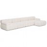 Modulares Sofa Chaiselongue Gepolstert in Bouclé-Stoff - 4/5 Sitze - Bianca image 7