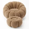 Sessel mit Hocker Gepolstert – Weicher Stoff – Rubi image 7