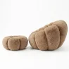 Sessel mit Hocker Gepolstert – Weicher Stoff – Rubi image 7