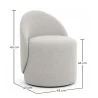 Hocker Niedrig Rund – Gepolsterter Sitz mit Rückenlehne – Yaby image 7