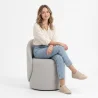Hocker Niedrig Rund – Gepolsterter Sitz mit Rückenlehne – Yaby image 7