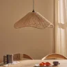 Pendelleuchte Naturseil Boho-Stil – Handgefertigter Naturfaser Lampenschirm - Lunah image 7