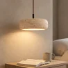 Pendelleuchte für die Decke – Holz & Travertin – Marguerite image 7