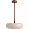 Pendelleuchte für die Decke – Holz & Travertin – Marguerite image 7