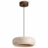 Pendelleuchte für die Decke – Holz & Travertin – Marguerite image 7