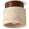 Deckenleuchte – Deckenbündig – Holz & Travertin – Léonie image 7