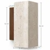 Wandleuchte – Wandleuchte aus Holz & Travertin – Violette image 7