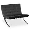  Design-Sessel - Bezogen mit Leder - Town image 7