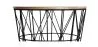 Runder Beistelltisch - Industriedesign - Holz und Metall - Basker image 7