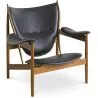 Design-Sessel mit Armlehnen - Holz und Leder - Captain image 7