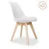 Lot von 2 Denisse stühle mit Kissen Skandinavisches design - Kunststoff image 7