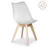 Lot von 2 Denisse stühle mit Kissen Skandinavisches design - Kunststoff image 7