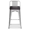 Barhocker im Industriedesign mit Rückenlehne - Holz & Stahl - 60 cm - Stylix image 7