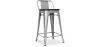 Barhocker im Industriedesign mit Rückenlehne - Holz & Stahl - 60 cm - Stylix image 7