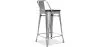 Barhocker im Industriedesign mit Rückenlehne - Holz & Stahl - 60 cm - Stylix image 7