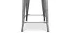 Barhocker im Industriedesign mit Rückenlehne - Holz & Stahl - 60 cm - Stylix image 7