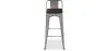 Industrielles Design Barhocker mit Rückenlehne - Holz & Stahl - 76cm - Stylix image 7