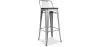 Industrielles Design Barhocker mit Rückenlehne - Holz & Stahl - 76cm - Stylix image 7