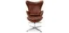 Sessel mit Fußstütze im Ei-Design - Lederbezug - Brave image 7