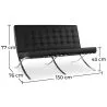 Sofa mit Lederbezug - 2-Sitzer - Town  image 7