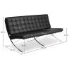 Sofa mit Lederbezug - 3-Sitzer - Town image 7