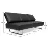 Schlafsofa mit Lederbezug - 3-Sitzer - Kart image 7