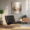  Design-Sessel - Bezogen mit Leder - Town image 7