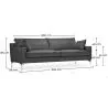 3-Sitzer Sofa - Stoffbezug - Uza image 7