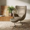  Eier-Design Sessel mit Fußstütze - Bezug aus Kunstleder - Brave image 7