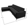 Chaise longue Design - Lederpolsterung - 3/4-Sitzer - Nova image 7