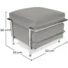 Quadratischer Fußhocker - Bezug aus Kunstleder - Kart image 7