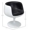 Loungesessel - Weißer Designerstuhl - Lederpolsterung - Geneva image 7