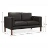 Sofa mit Lederbezug - 2-Sitzer - Mordecai image 7