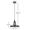 Deckenlampe - Chrom-Metall-Pendelleuchte - Blake image 7