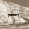 Esszimmerstuhl in Stahl – Gitter Design mit Kissen – Lived image 7