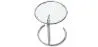 Verstellbarer runder Beistelltisch - Glas und Stahl - Lake image 7