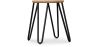 Runder Barhocker - Industriedesign - Holz & Stahl - 44cm - Hairpin image 9