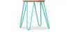 Runder Barhocker - Industriedesign - Holz & Stahl - 44cm - Hairpin image 9