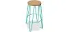 Runder Hocker - Industriedesign - Holz & Metall - 66cm - Hairpin image 9