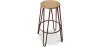 Runder Hocker - Industriedesign - Holz & Metall - 66cm - Hairpin image 9