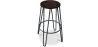 Runder Hocker - Industriedesign - Holz & Metall - 66cm - Hairpin image 9