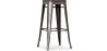 Barhocker - Industriedesign - Holz & Metall - 76cm - Stylix image 9