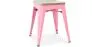 Hocker im Industriedesign - Holz & Metall - 45cm - Stylix image 9