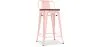 Barhocker im Industriedesign mit Rückenlehne - Holz & Stahl - 60 cm - Stylix image 9