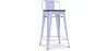 Barhocker im Industriedesign mit Rückenlehne - Holz & Stahl - 60 cm - Stylix image 9