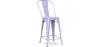 Barhocker mit Rückenlehne - Industriedesign - 60cm - Stylix image 9
