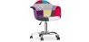 Bürostuhl mit Armlehnen - Schreibtischstuhl mit Rollen - Bezogen mit Patchwork - Ray image 9